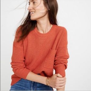 Madewell Knit Thompson Pocket Pullover Sweater